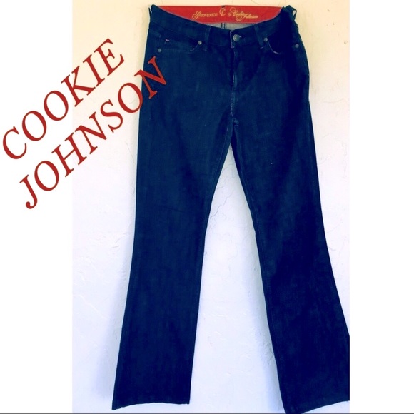 COOKIE JOHNSON DEEP NAVY  BLUE BOOTCUT JEANS - Picture 2 of 8